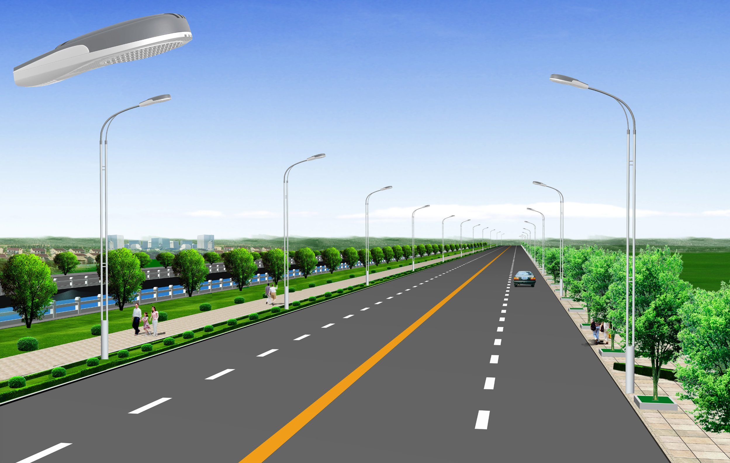 Commercial LED Street Lighting Fixture for Roads