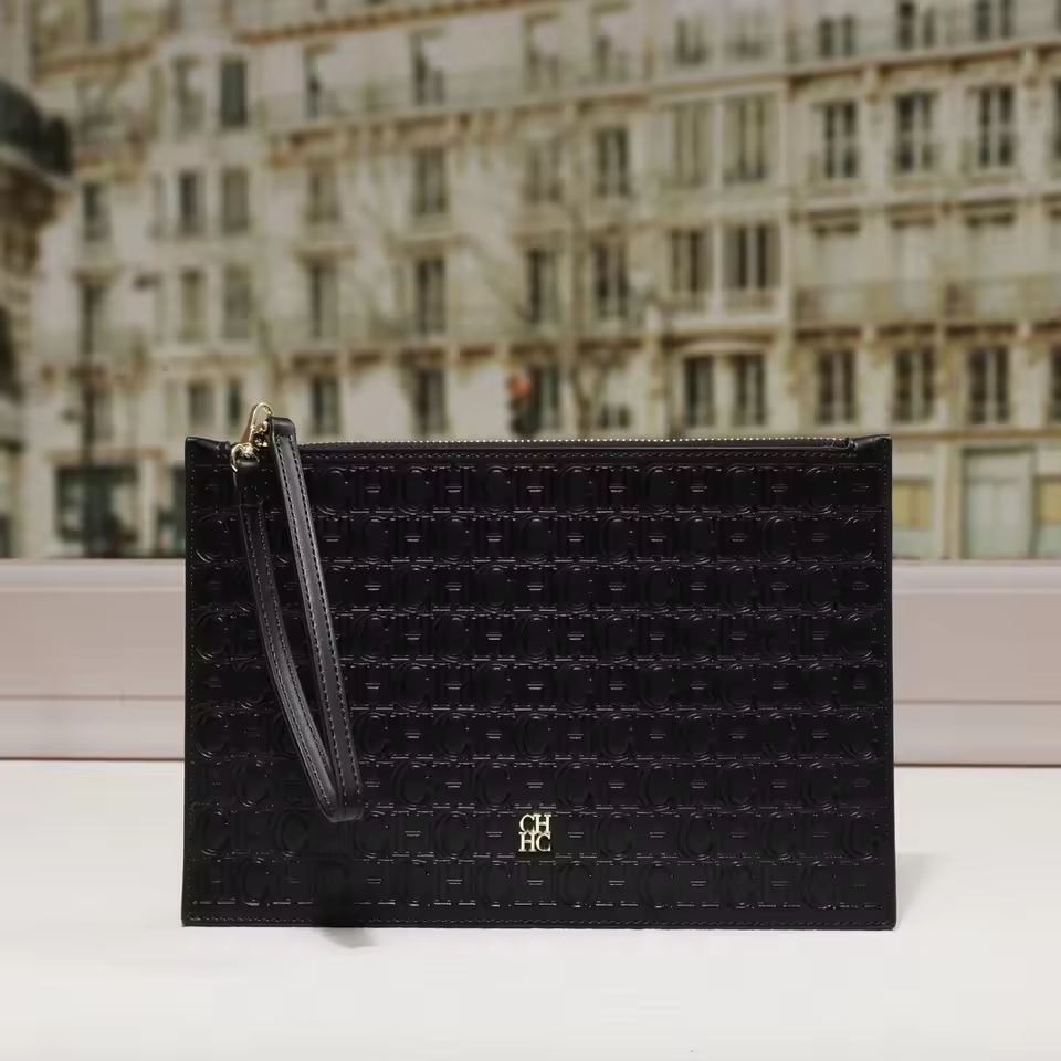 Chhc Women's 2024 Classic Clutch Handbag Large Capacity Authentic Envelope Bag With Zipper Closure Short Wallet