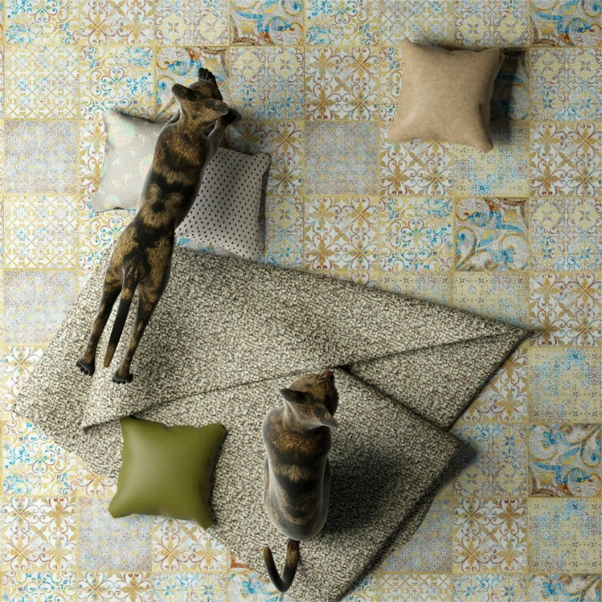 Wholesale 3D Inkjet Digital Printed Marble Porcelain Mosaic Arabesque Moroccan Art for Home Decoration Stock Selling