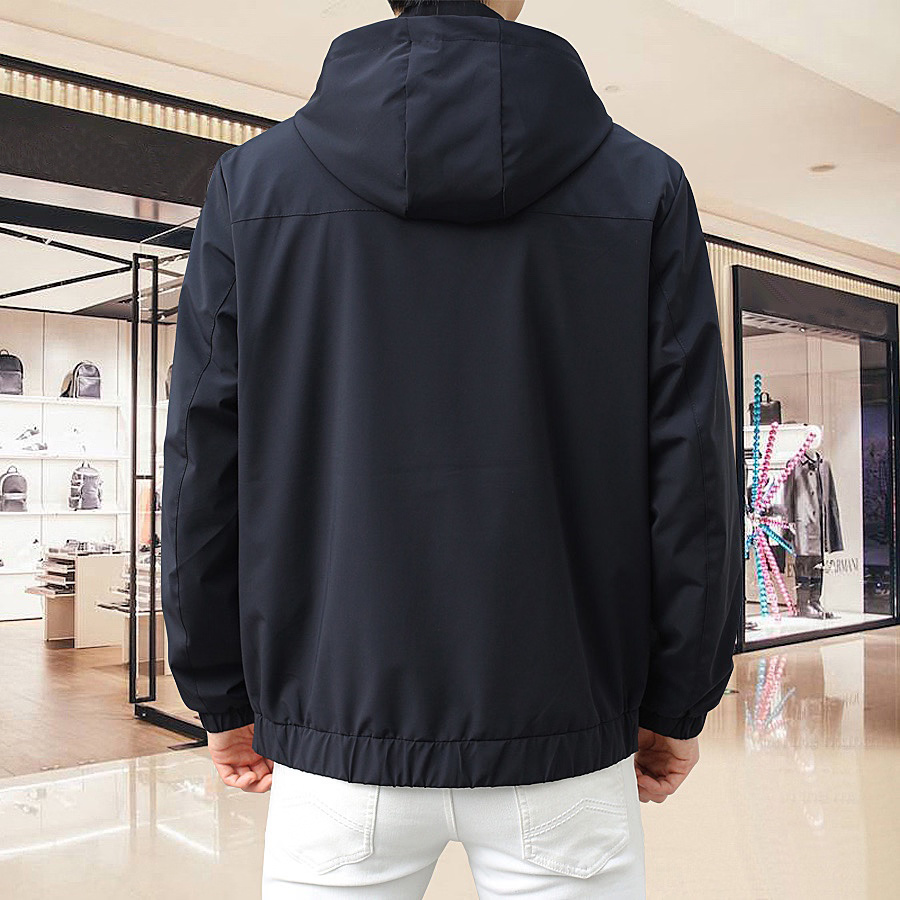 Thickened Warm Stand Collar Windproof Quality Zipper Solid Color Men Down
