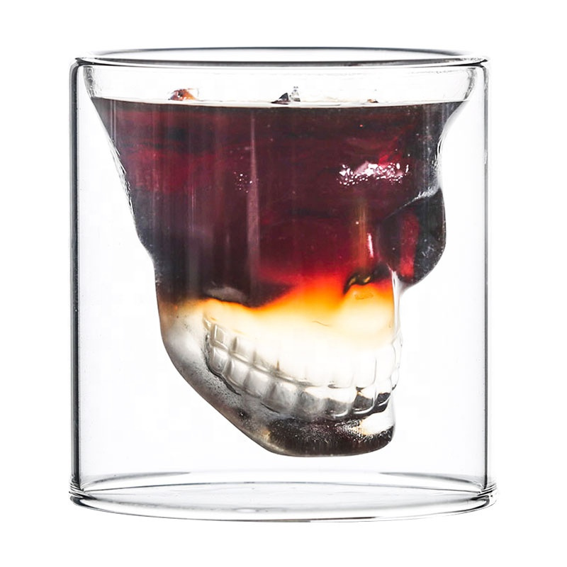 Skull Wine Glasses Glass Whiskey Sipping Cups Halloween Design