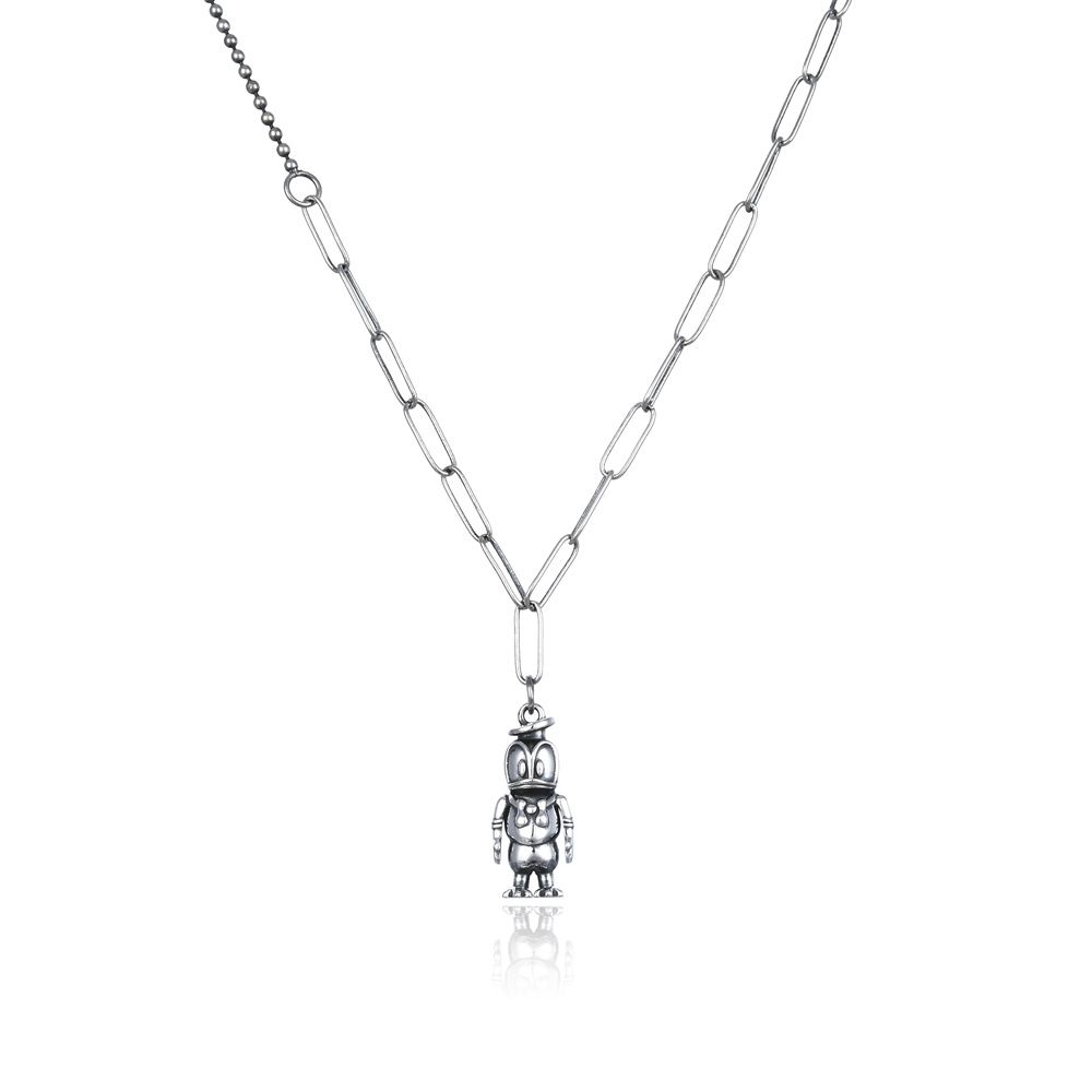 Robot Duck 925 Sterling Silver Necklace