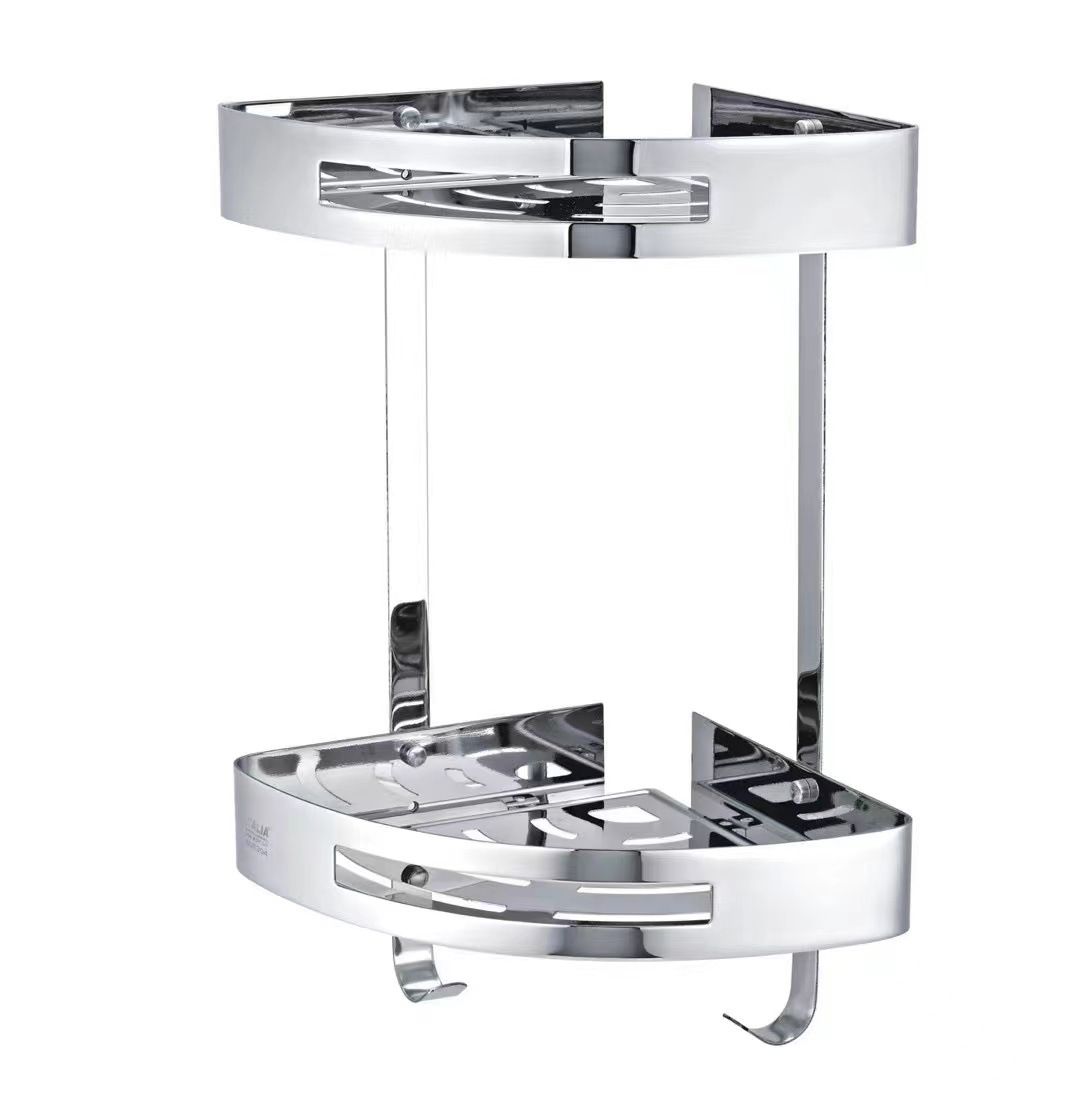 Stylish No-Drill Bathroom Triangle Rack for Efficient Space Utilization