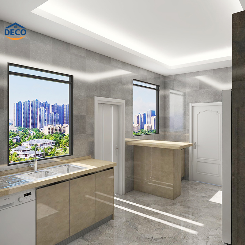 Luxury Designs Modern Full Kitchen Modular White Oak Wood Veneer Shaker Style Kitchen Cabinet Set MDF Wooden Unit Kitchen Cabinets