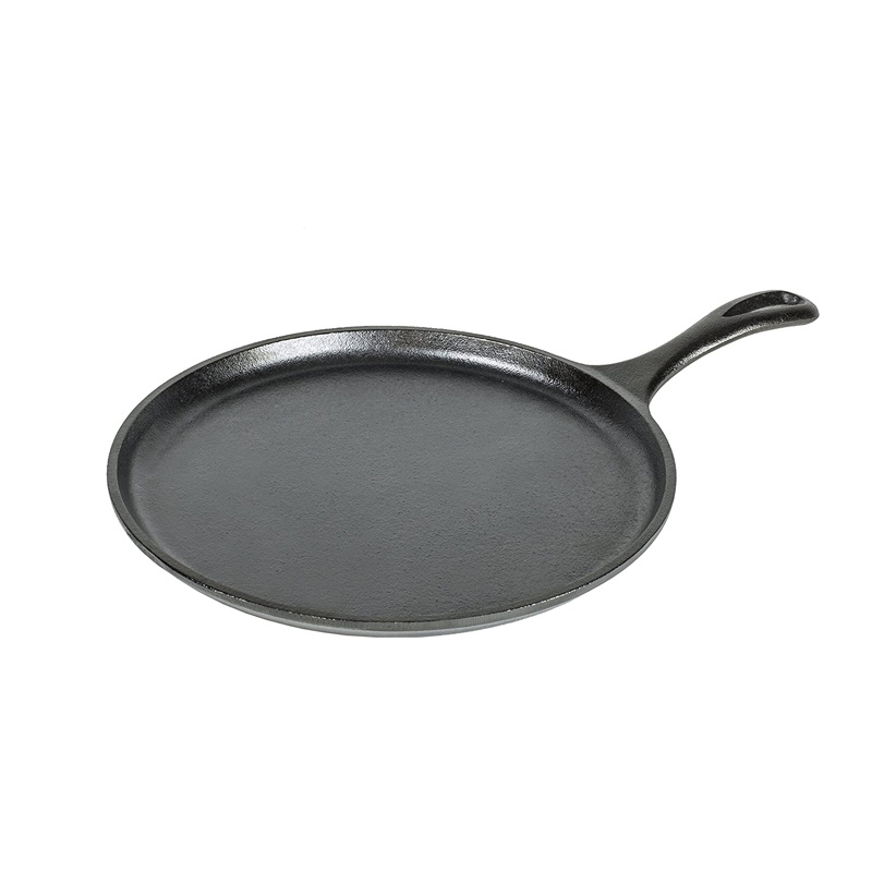 Sizzling Steak Hot Plate Cast Iron Grill Fried Pan BBQ Griddle Oval Steak Sizzling Plate