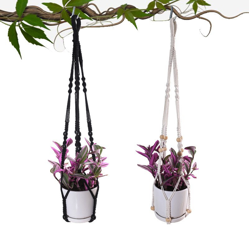 Handmade Functional Cotton Rope Plant Hanger for Indoor and Outdoor Plants
