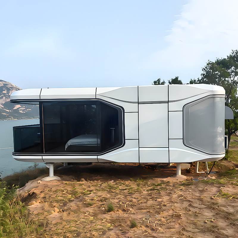 2025 Camping Prefabricated Apple Cabin Smart Cabin Steel Integrated Capsule Mobile Home Prefab Futuristic Design Container House