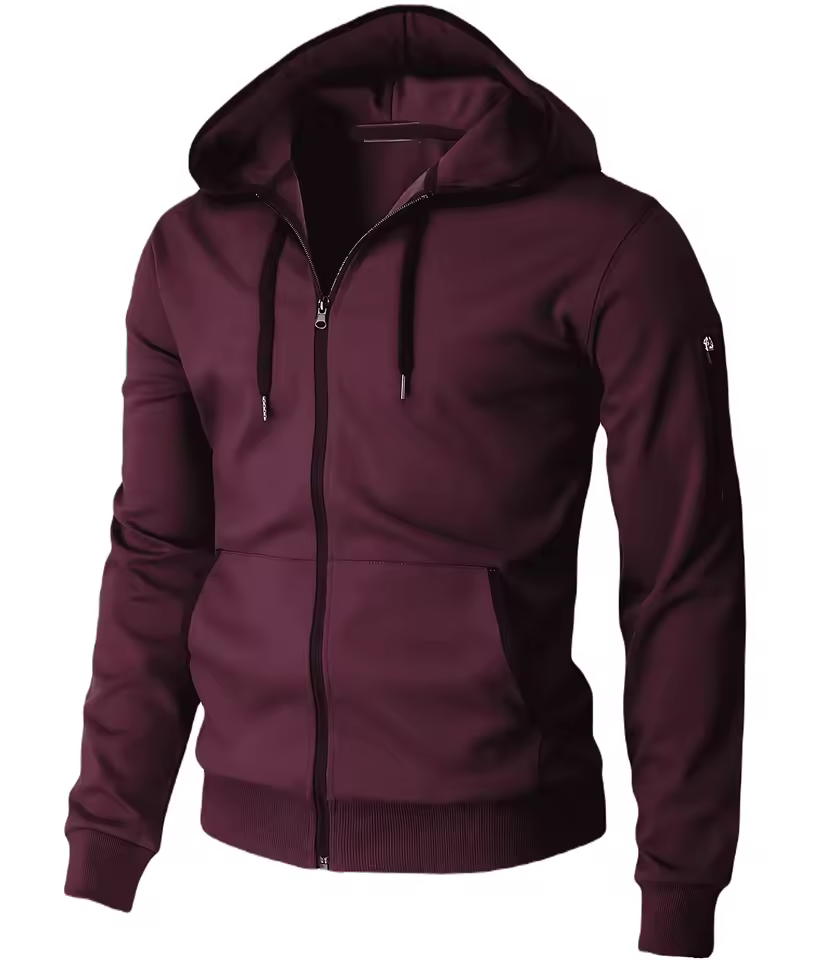 Wholesale Oversized Zip Up Hoodie For Men Streetwear Style With Drawstring Hood And Kangaroo Pocket Jacket Men Hoodies