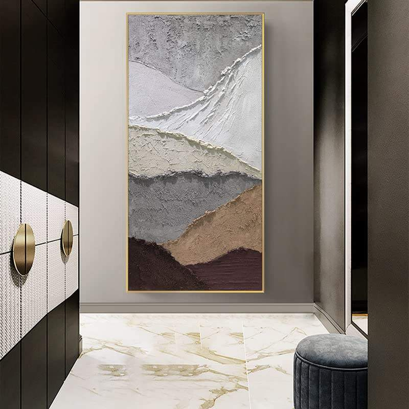 Modern Abstract Layered Relief Texture Painting Home Wall Art Oil Painting