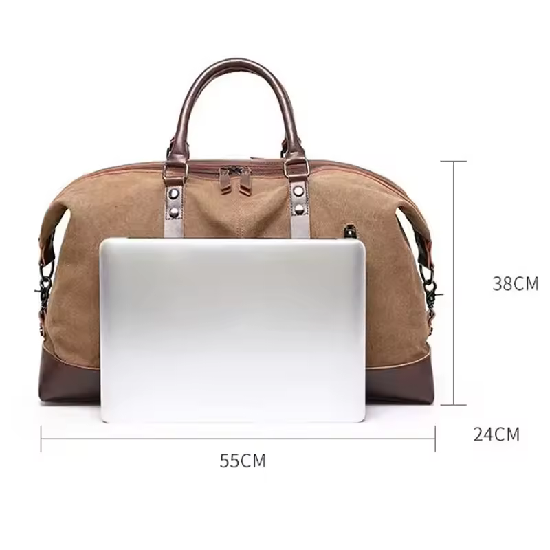 Factory Hot Sale Canvas Large Travel Gym Sport Duffel Tote Bag Overnight Weekend Duffle Bag