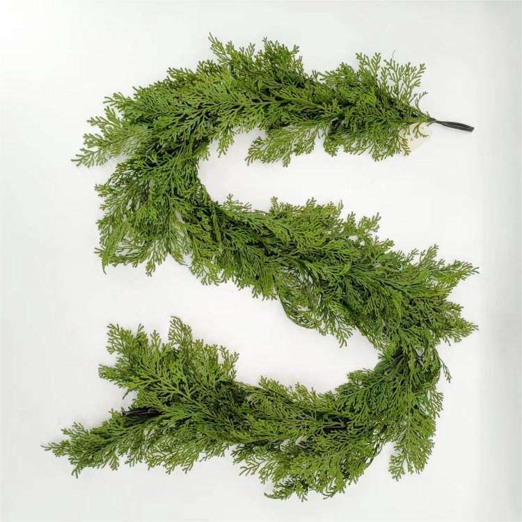 2024 Hot Sale Chamaecyparis Lawsoniana Garland Home Decoration Indoor Hanging Cedar Christmas Decorations