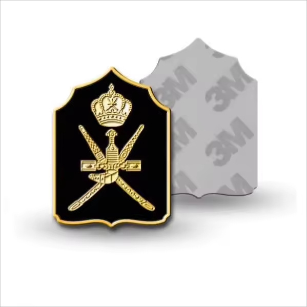Oman Adhesive Stickers Factory Coat of Arm 3m Glue Adhesive Oman Pin for Mobile Phone