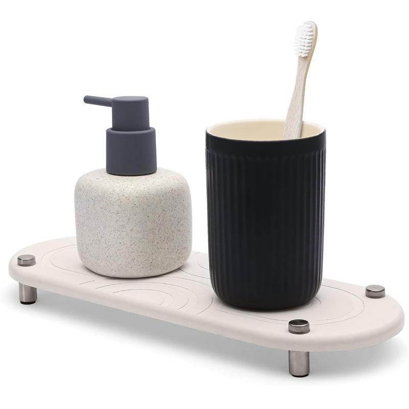 Eco-Friendly Diatomaceous Earth Stone Bath Mat Ultra-Strong Water Absorption Quick Dry Diatomite Bath Mat Quick Dry Diatomite Stone Bath Mat Quick Dry Diatomace