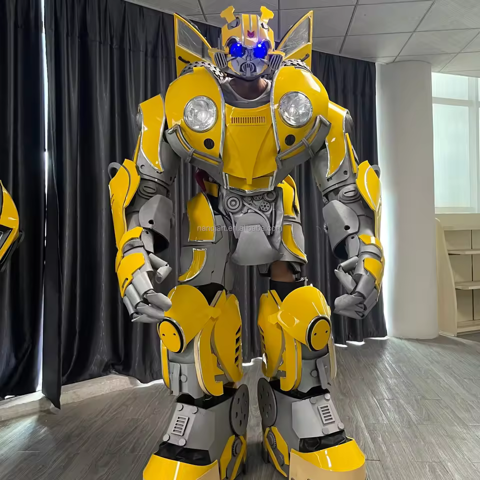 Hot Sale Halloween Costume Cosplay Stage Dance Costumes Walking 9ft High Led Light Robot Mascot Performance Costumes For Men