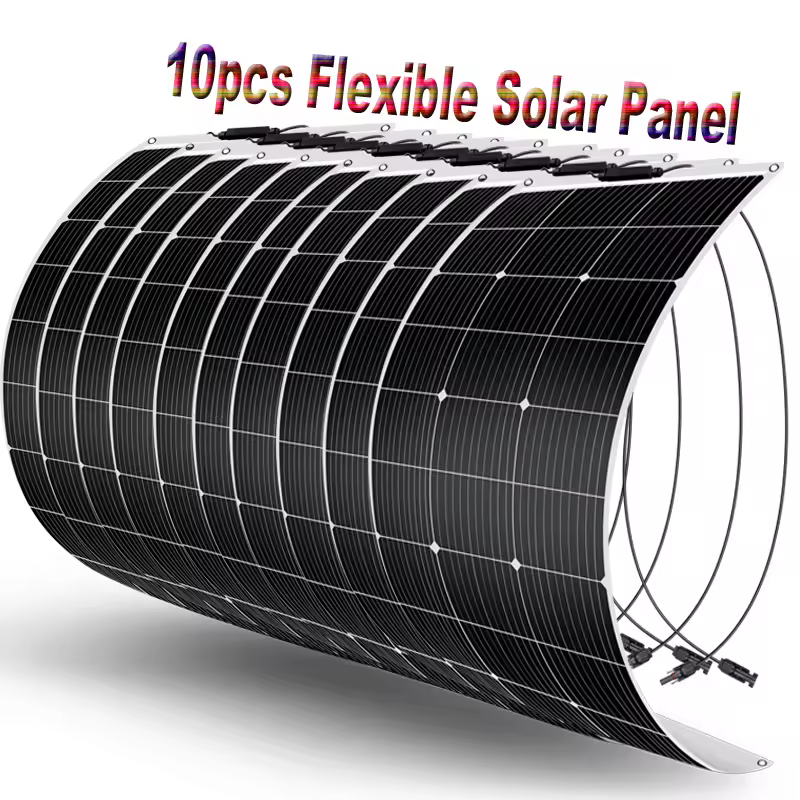 Dokio Top Selling 10pcs 12v 100w Flexible Mono Solar Panel For 1000w Solar System For Car Battery & Boat & Home