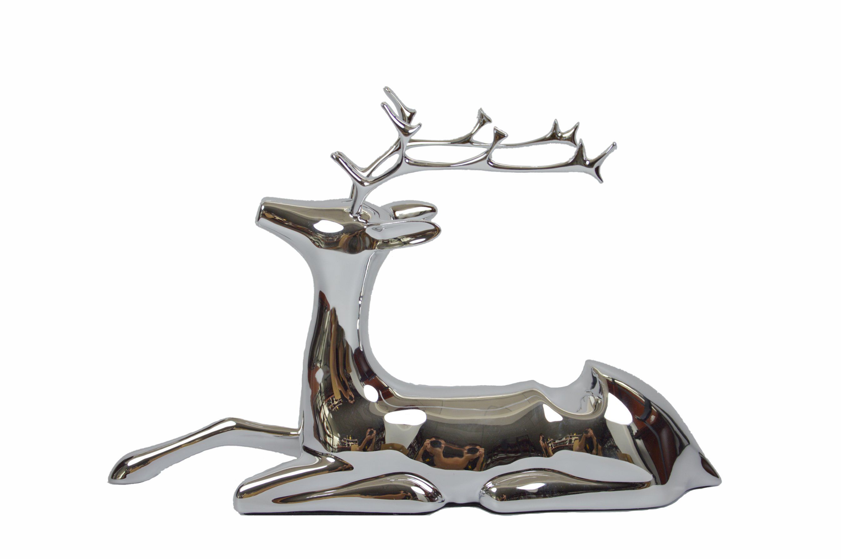 Artistic Crouching Elk Resin Craft for Home Decor Enthusiasts