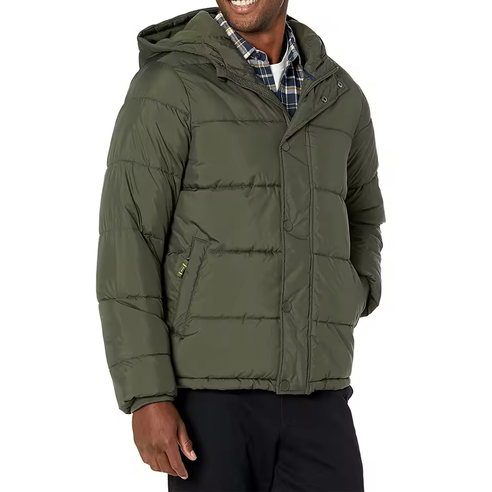 Mens hooded winter jacket casual style