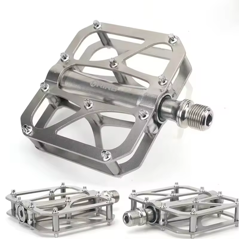 Oem/odm Riro Ultralight Bicycle Pedal 3 Bearings Mtb Titanium Alloy Mountain Road Bike Foot Plat Anti-slip Flat Pedal Bike Parts
