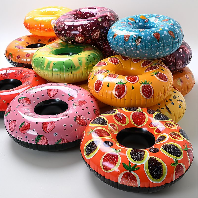 Inflatable Drink Holders for Pool Round Inflating Floating Drink Coasters Cup Holders