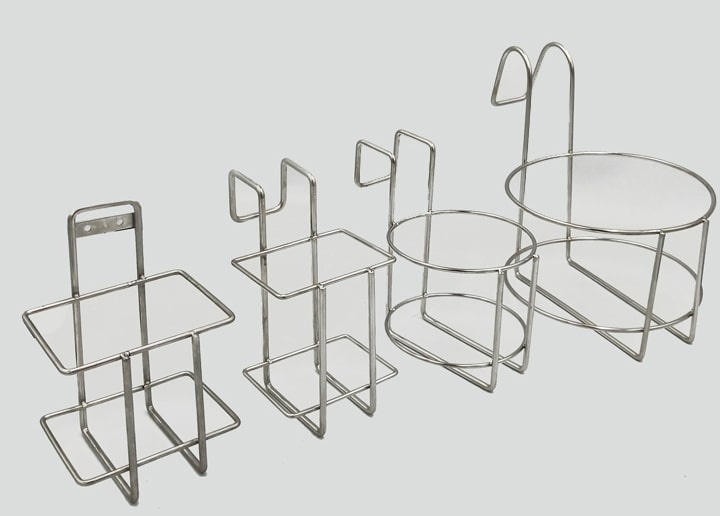 Stainless Steel Medical Hanging Rack Basket Hands Washing Liquid Soap