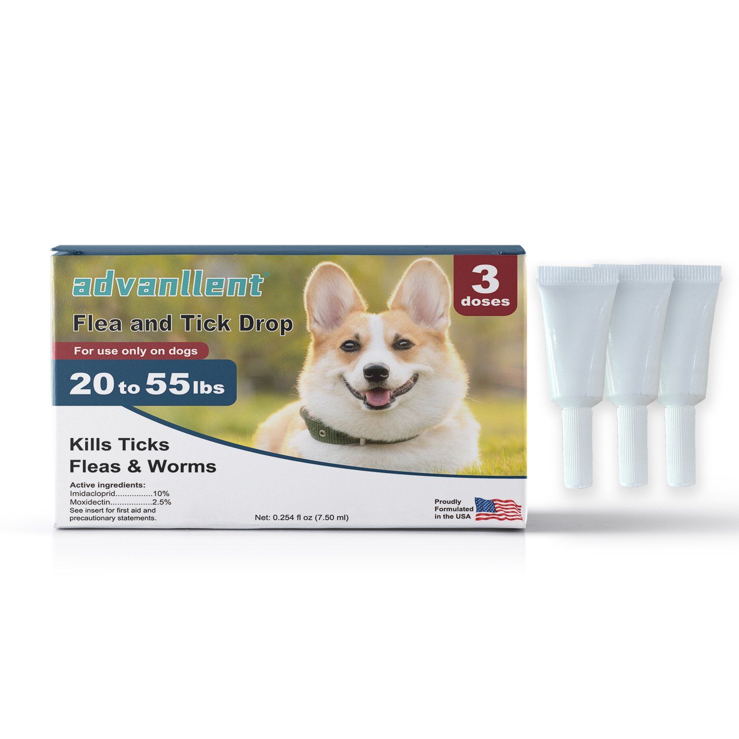 Customizable Imidacloprid & Moxidectin Flea Spot-on, Worm & Tick Control Medicine Prevention, Veterinary Drug for Large Dog