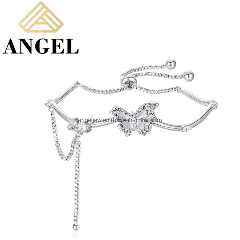 18K Gold Plated Fashion Charming Butterfly Design Trendy Bracelet Direct Factory Wholesale Jewelry for Women