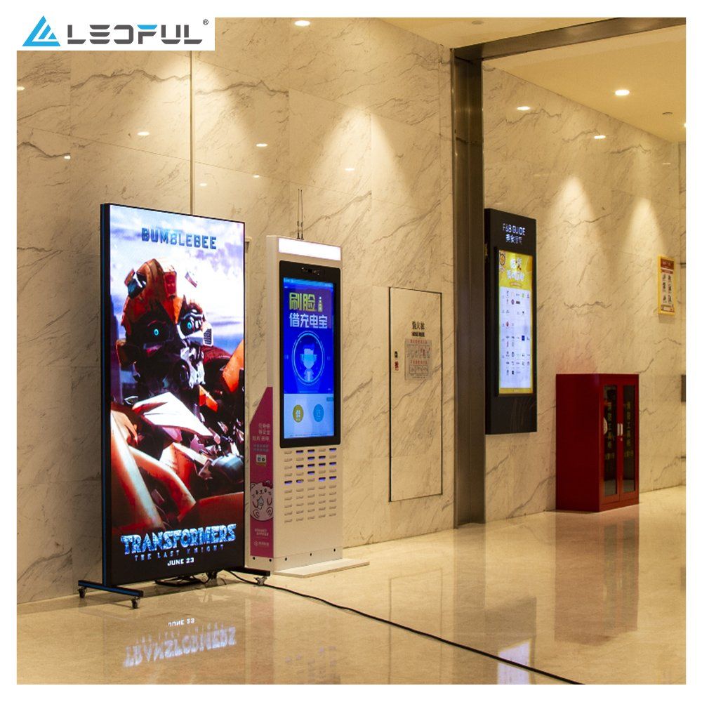 2024 New Arrival Real Estate Movie Standee Rotating Display P2.5 LED Screen HD Poster Frame