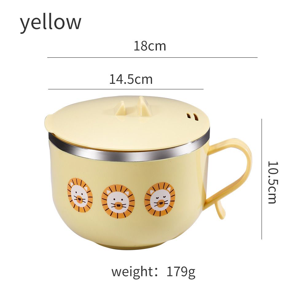 Kid's Reusable Round Food Storage Box Stainless Steel Lunch Box