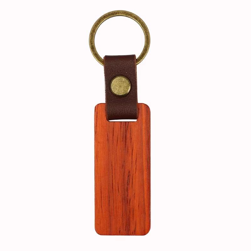 Manufacturer Free Sample Blank Wood Key Chain Accept Custom Wooden Keychain Blanks Engravable Personalized Keychains