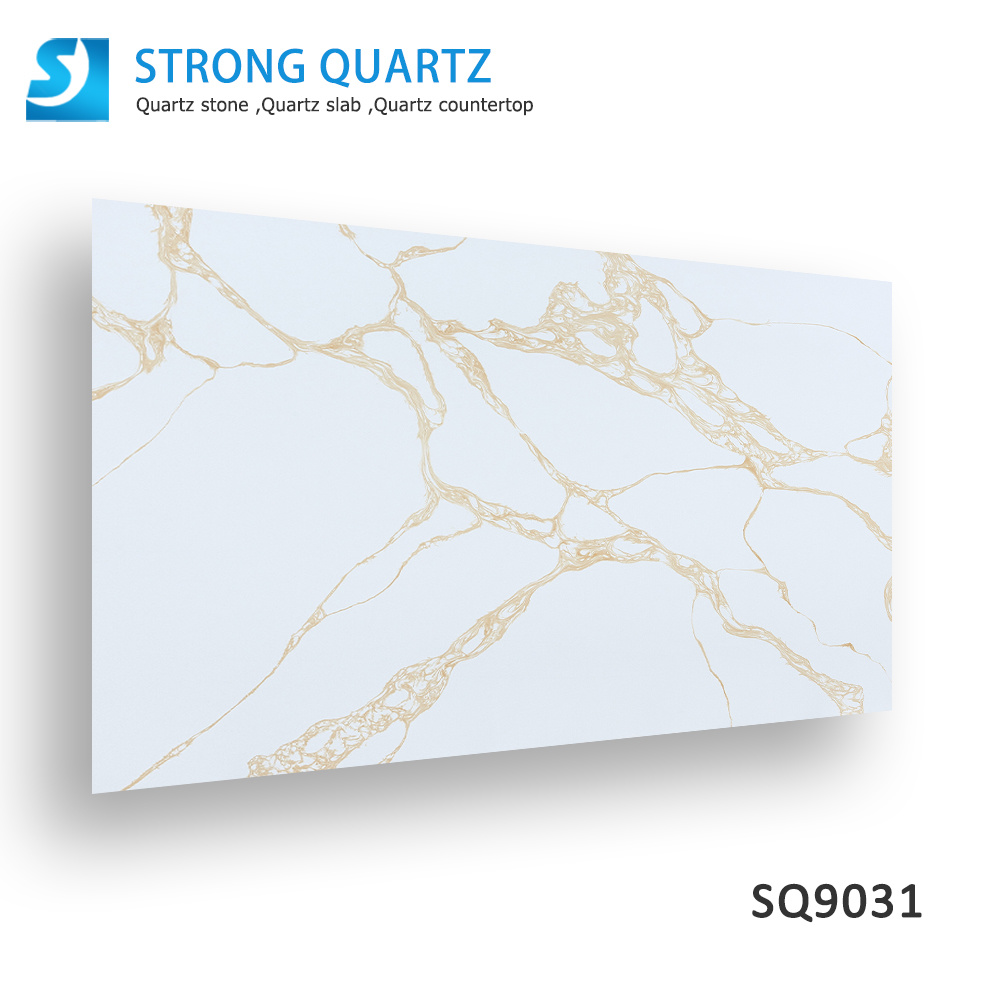 Manufacturer Quartz Stone Slab Calacatta Countertop for Kitchen/Worktop with High Quality