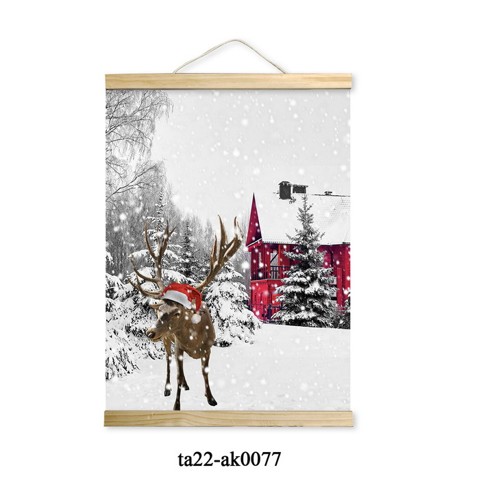 Deer Poster Hanger Frame, Christmas Design Poster Frame for Posters, Prints, Photos, Pictures, Maps, Scrolls, and Canvas Artwork