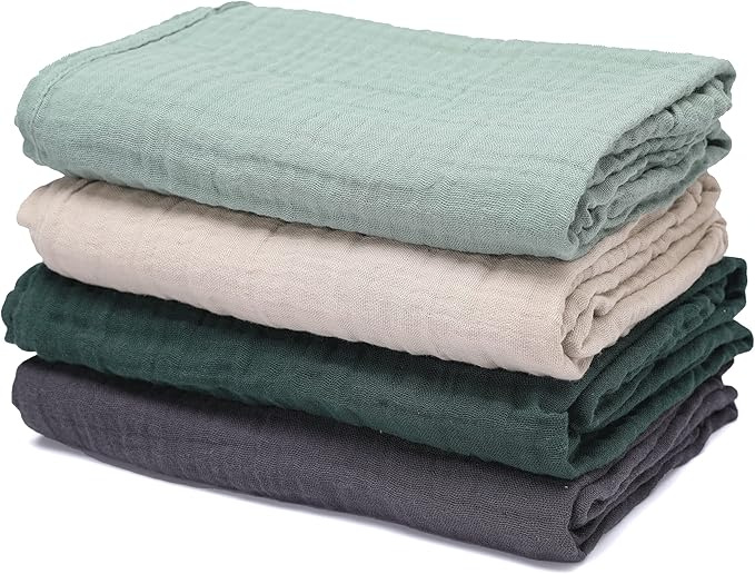 100% Cotton Machine Washable Soft Silky Cotton Muslin Baby Swaddle Blanket