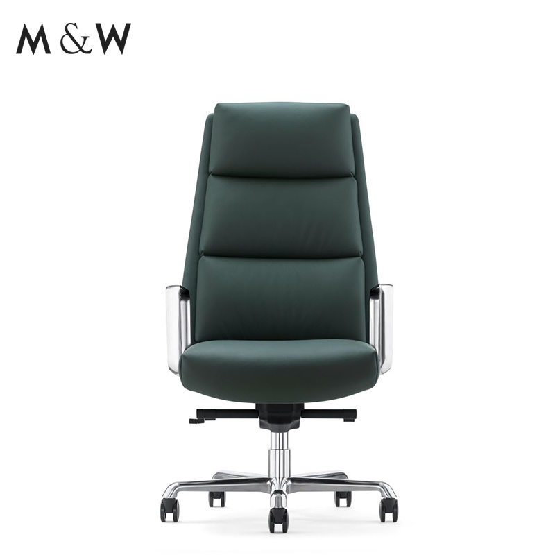 M&W Luxury Office Manufacturers CEO Swivel Comfortable MID Back Executivebowed Feet Fixed Leather Office Meeting Conference Chairs