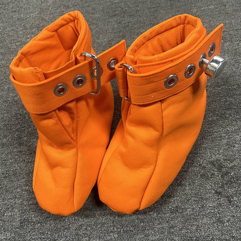 Ankle Boots with Locks Heelless Bdsm Shoes Match for Bondage Accessory Bdsm Booties