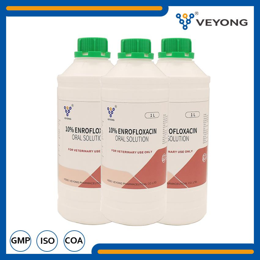 Veyong Supply Pharmaceutical Veterinary Drugs Best Price 10% Enrofloxacin Oral Solution for Chicken