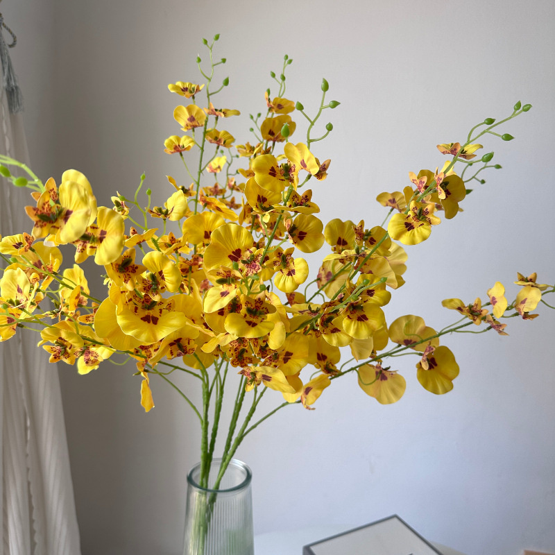 Wholesale Artificial Real Touch Faux Dancing Orchid Flowers for Home Vase Living Room Decoration