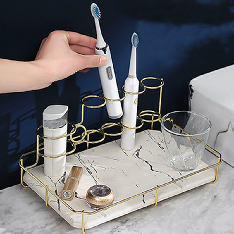 2024 New Trend Instant Dry Diatomaceous Earth Stone Bathroom Organizer Tray