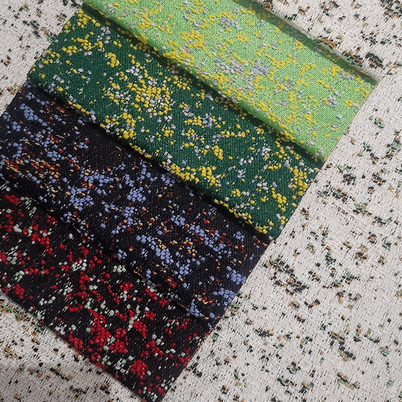 Home Textile Raw Material Tweed Textured Jacquard Upholstery Fabric for Cassina Chair
