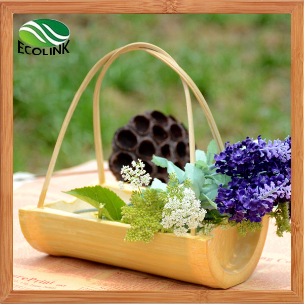 Handmade Natural Bamboo Basket / Bamboo Flower Pot