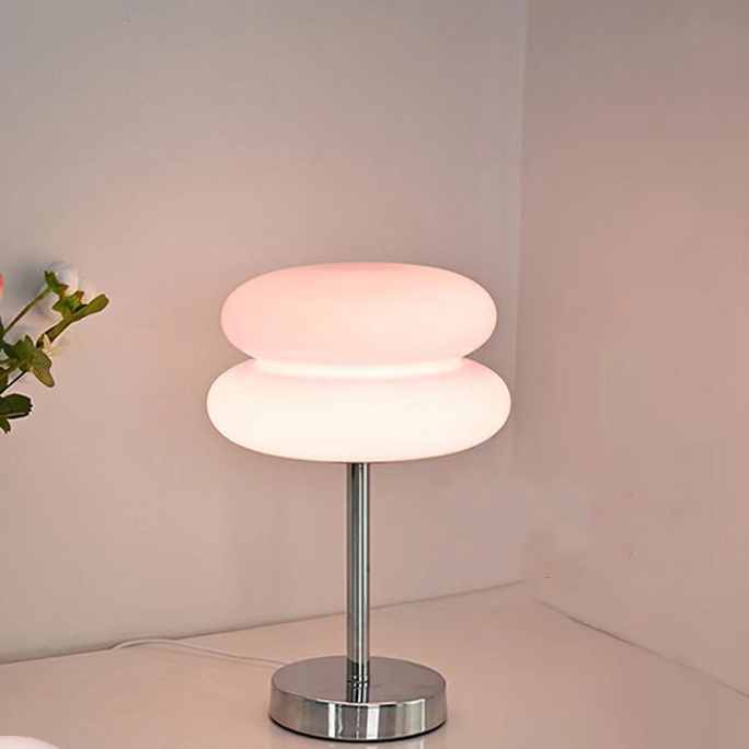 Nordic Table Lamp Solid Glass Atmosphere Night Light Vintage Glass Decorative Lamps Home Decor Luxury