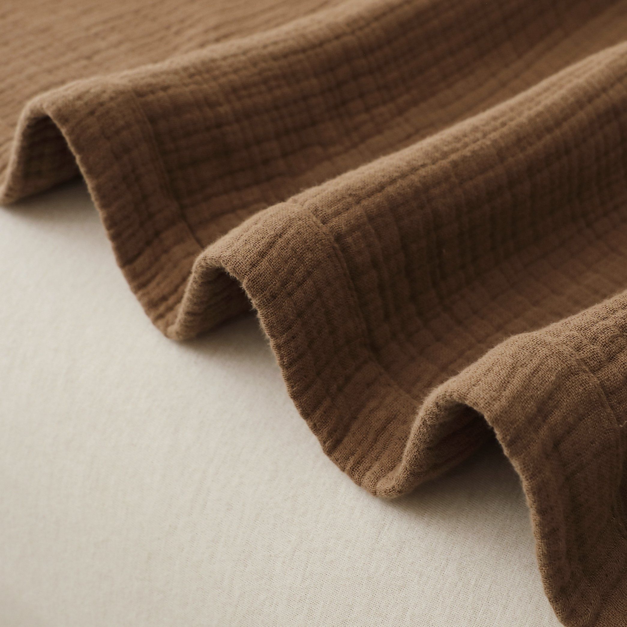 Pure Undyed Cotton 6-Layer Muslim Blanket Fabric - Gentle Versatile Use