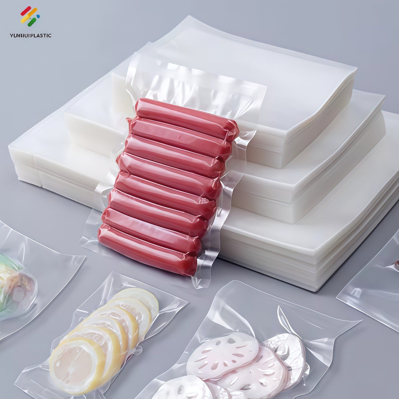 New Design Factory Wholesale Embossing Food Vacuum Bags Vacuum Sealer Bag Food Grade Vacuum Food Bag