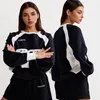 Women’ S Sporty Loungewear Set – Colorblock Sweatshirt and Shorts Co-Ord Outfit