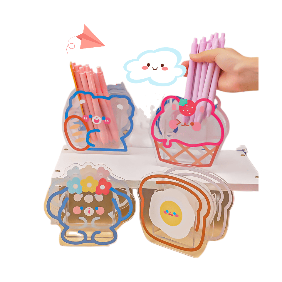 Girl Cute Cartoon Student Marker Pen Holder Pencil Holder