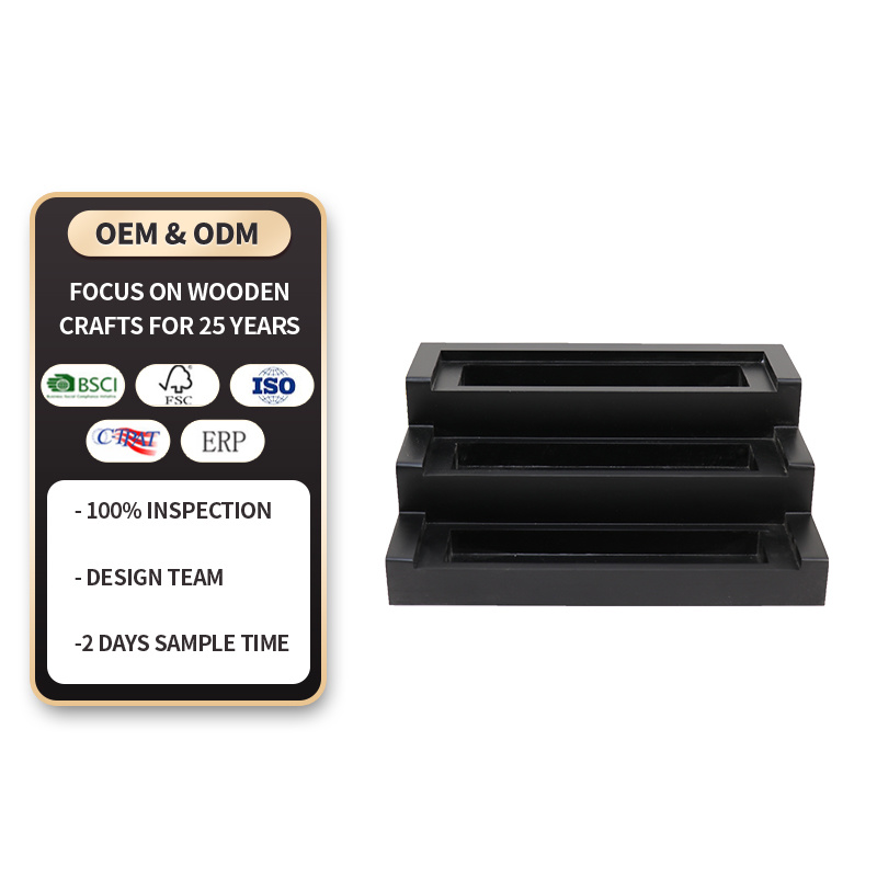 FSC&BSCI Kitchen Wood Spice Jar Rack