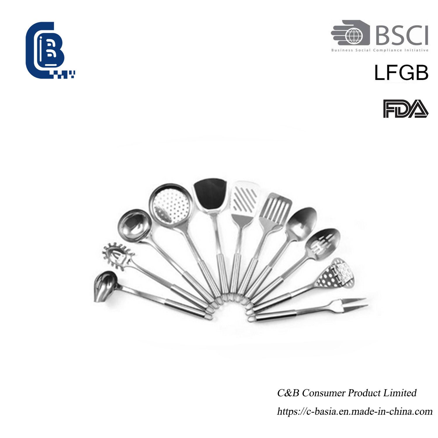 High-Quality Stainless Steel Kitchen Utensils Set - Premium Cooking Tools