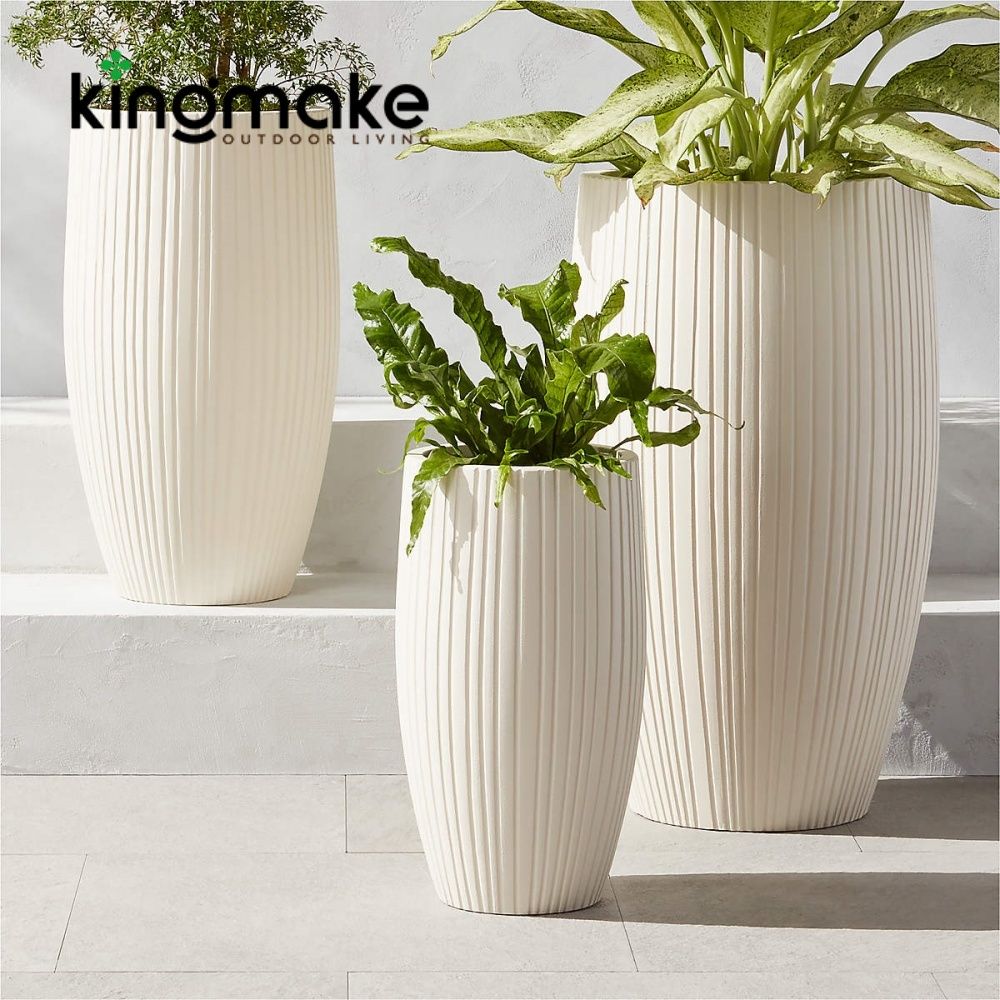 Wholesale Garden Furniture Round Planter Pot Outdoor Flower Pot for Hotel Resort