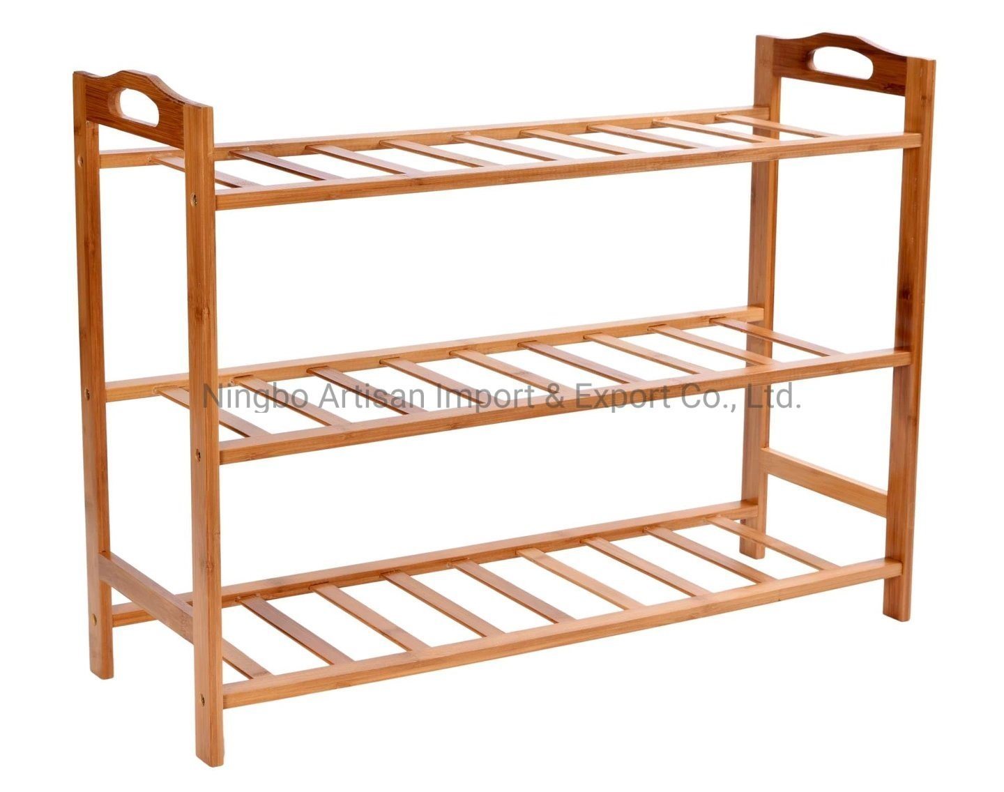 Hot Sale 3-Tiers Bamboo Shoes Rack Shelf Organizer