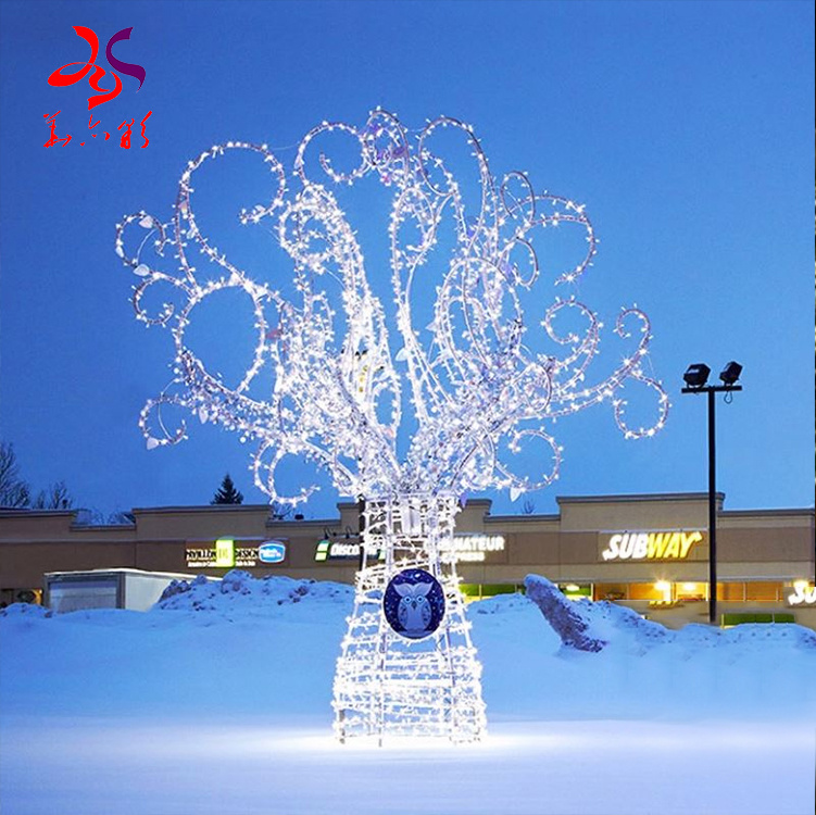 2024 Hot Sale Color Changing Holiday Lighting Illuminated Artificial 3D Twig Branch Tree Motif Light for Christmas Decoration