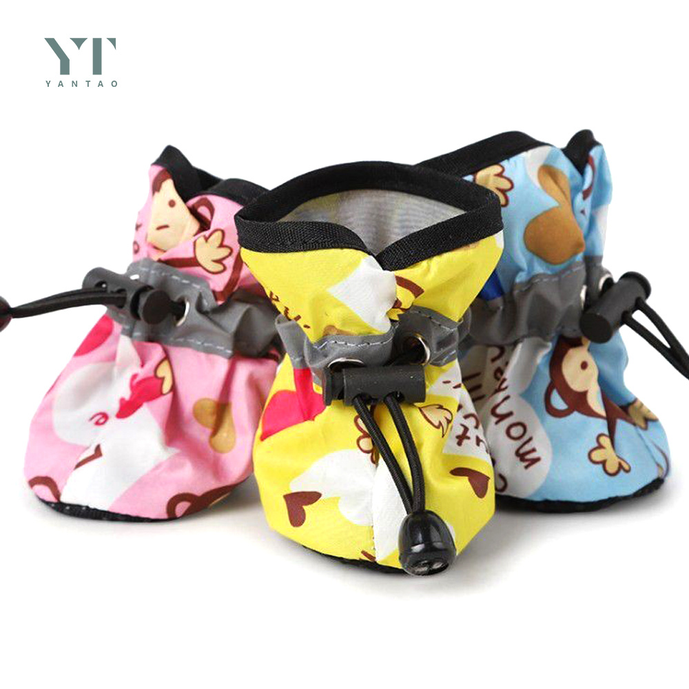 Pet Products Wholesale Winter Pet Dog Shoes Warm Boots Luxury Thicken Fur Anti-Slip Waterproof Winter Dog Shoes for Dogs